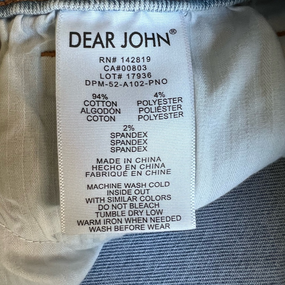 Dear John NEW Holly Light Wash High-Rise Cuffed Straight Leg Jeans Size 30 NWT - Picture 11 of 12